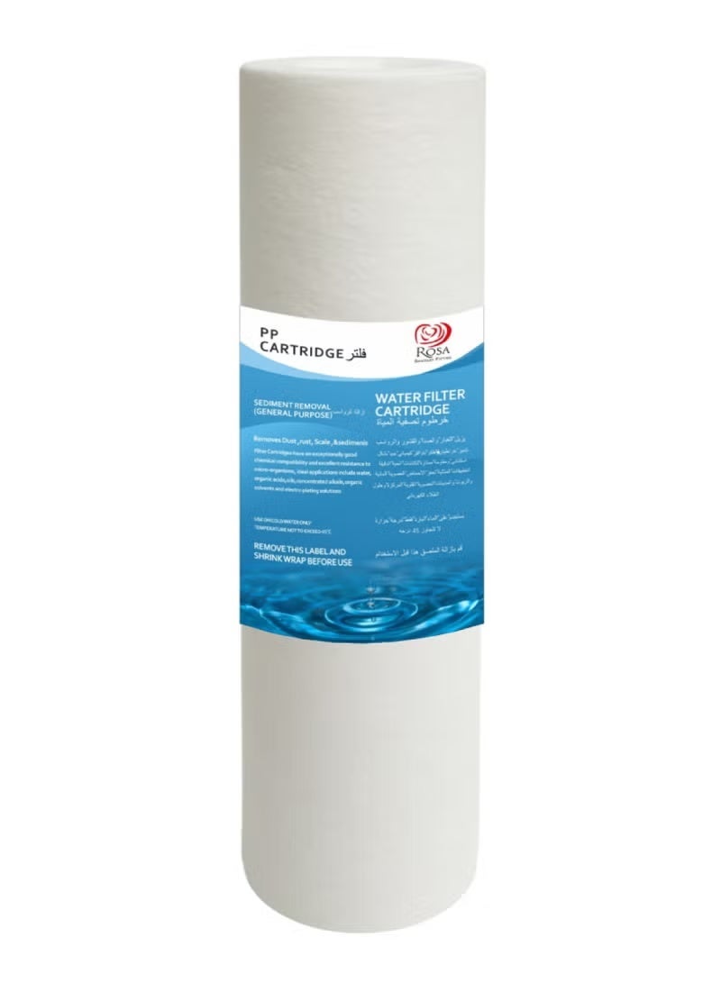 Rosa 3-Stage Water Filter Cartridge Set – PP Sediment, Granular Activated Carbon (UDF), Block Activated Carbon (CTO) – 10" Universal fit - Image 5
